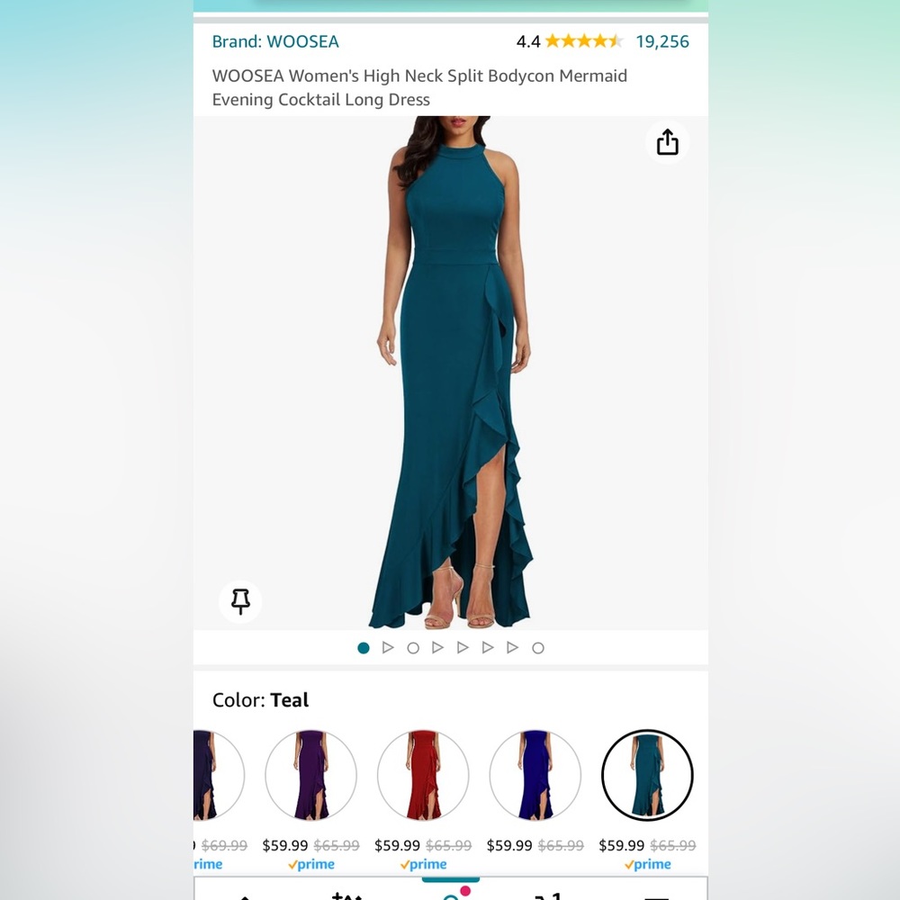 Long cocktail dress